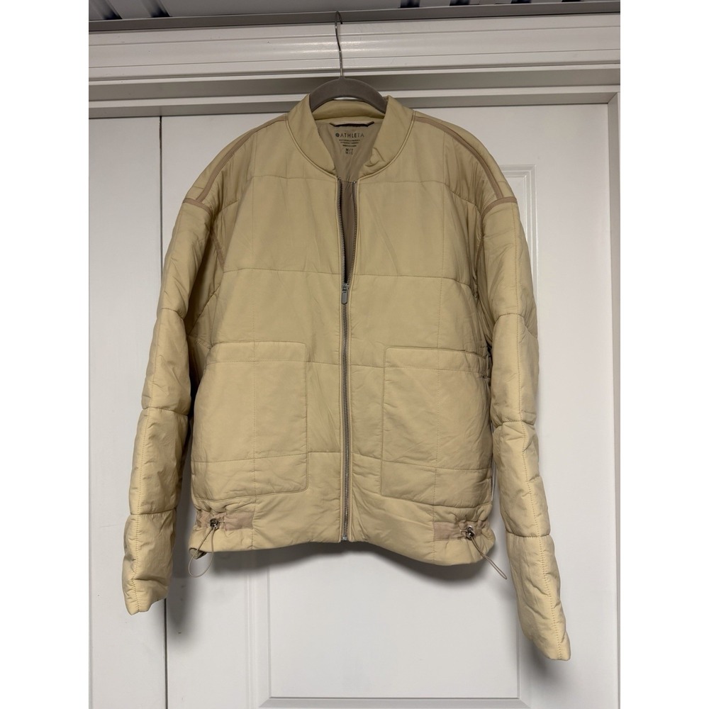 Athleta Evergreen Jacket in a beige color, Women's Size Medium